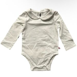Baby Girl Ruffle Butts White Collard Layering Cotton Bodysuit Size 12-18 Months
